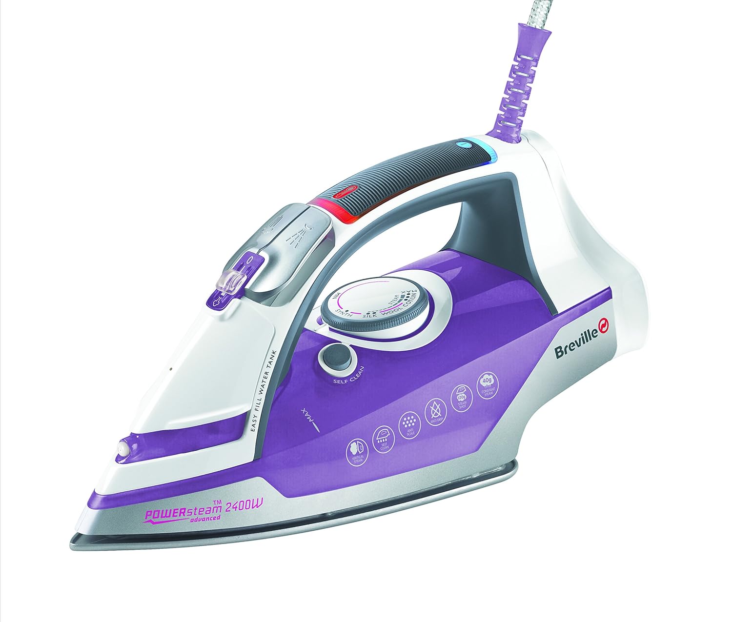 220-240 Volt/ 50 Hz, Breville VIN325X Power Steam Advanced Iron, For Overseas Use, Will Not Work In The USA