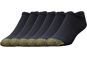 GOLDTOE Men's 656F Cotton No Show Athletic Socks, Multipairs