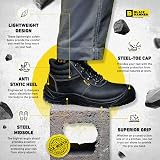 Black Hammer Safety Boots Steel Toe Cap Leather S3 SRC Lightweight UK 10 view 4