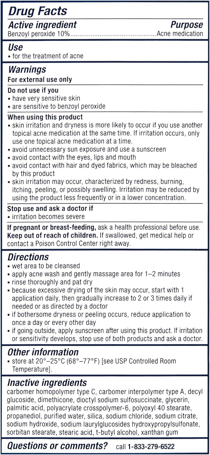 PanOxyl Acne Foaming Wash Benzoyl Peroxide 10% Maximum Strength Antimicrobial, 5.5 Ounce : Health & Personal Care
