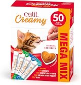 Catit Creamy Variety Pack Lickable Cat Treats 50 x 10g Grain-Free