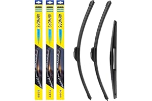 3 Wiper Front and Rear Wiper Blades for Honda Odyssey 2005-2021, OE Original Style (26″/22″ Front/16″ Rear) For My Car