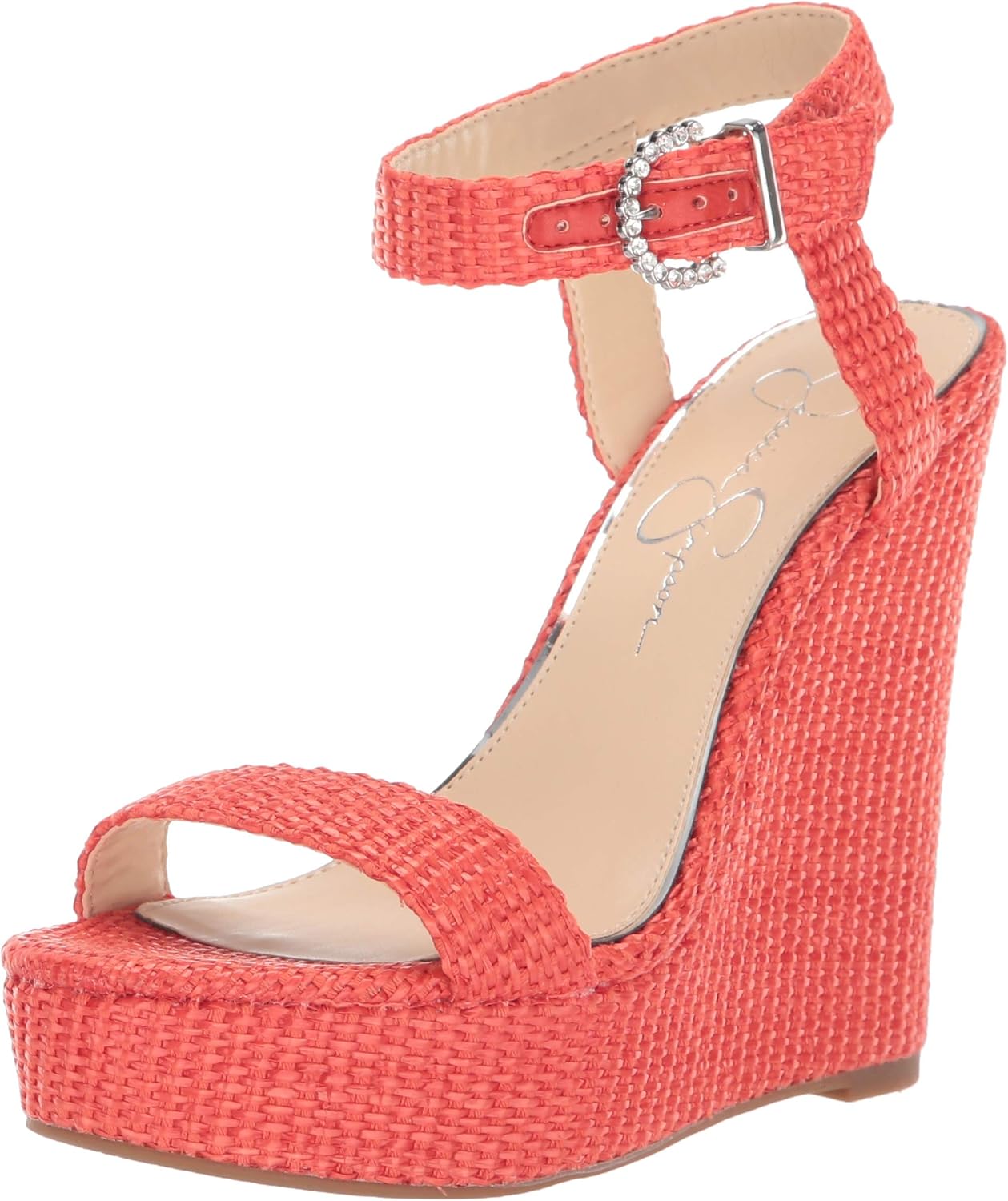 jessica simpson red wedges