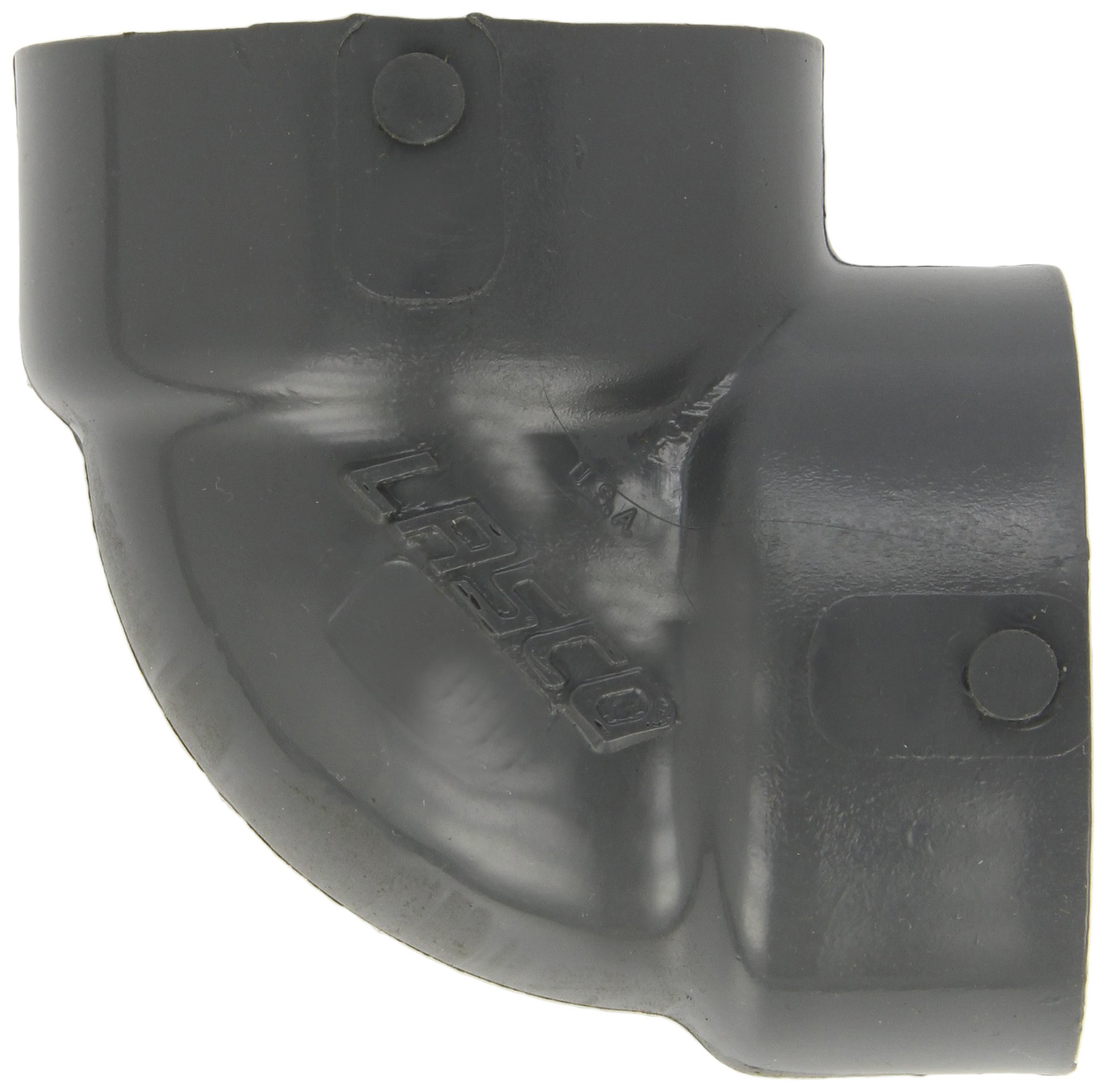 GF Piping Systems PVC Pipe Fitting, 90 Degree Elbow, Schedule 80, Gray