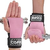 COFIT Wrist Straps Weightlifting Leather Dual-Layer Oxford Pink Standard