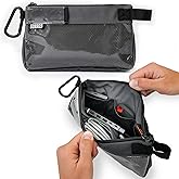 GOBAGS Production Zipper Bags - Electronics & Camera Accessories Bag - Cable organizer, Gear Accessory Pouch, Travel Camera Essentials (Small, Gray, 2 pack)