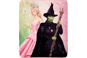EXPRESSIONS Couverture polaire, motif Wicked Movie de Universal, toutes saisons, pour enfants tous âges, en flanelle, super d