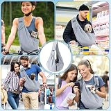 Zuimei Puppy Sling Dog Cat Carrier Front Carrier Grey Small Pet Bag view 2