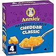 ANNIE'S - VALUE PACK SIZE - MACARONI and CHEESE Classic Cheddar, 4 Pack, 680 Grams Box, No Artificial Flavours or Synthetic C
