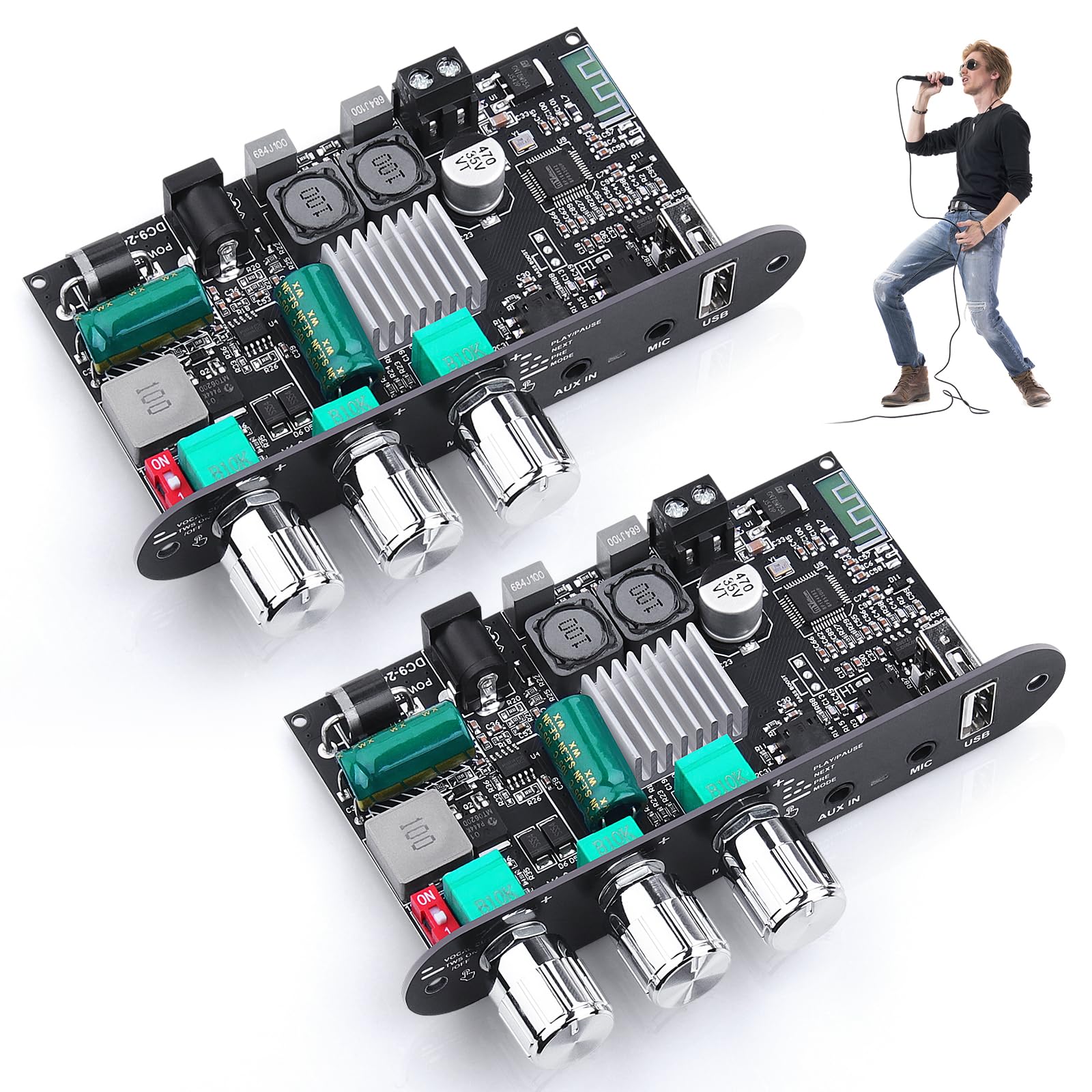 ZK-1001UM Bluetooth 5.3 Amplifier Board, 100W Mini