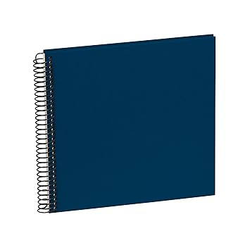 Semikolon (353030) Spiral Album Piccolino marine (blau) | Spiral-Fotoalbum mit 20 Seiten u. Efalin-Einband |Fotobuch mit crem