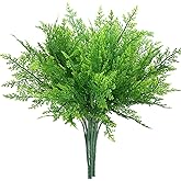 PASYOU Artificial Fern Plants, Fake Ferns Shrubs Plant Plastic Greenery Faux Monstera Leaves Stems Boston Leaf for Outdoor Indoor Decor Home Garden Party Office Wedding Decoration DIY - 4 Pack