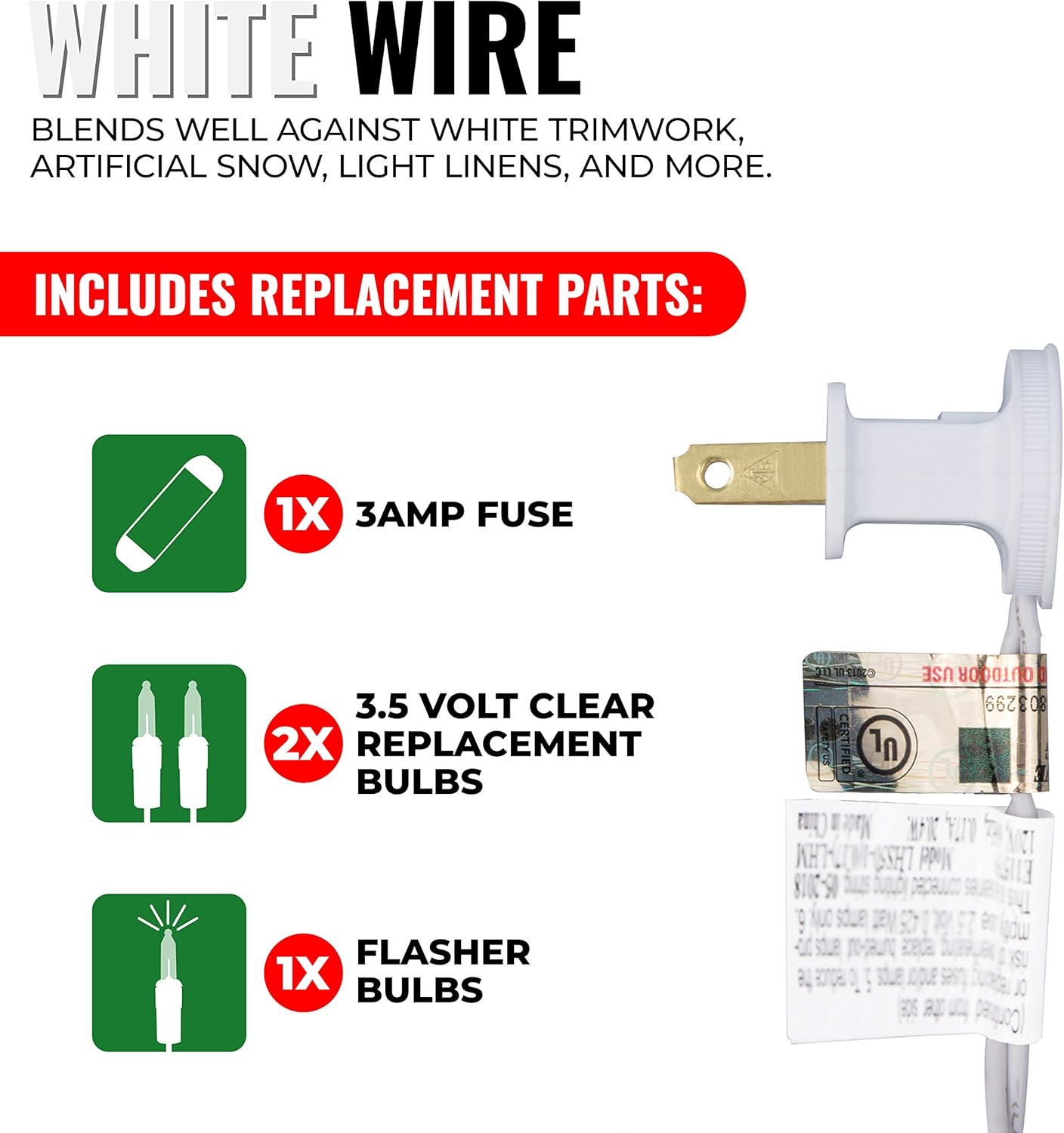 Ul Approved For Indoor Use Only Total Length 4 9 Foot 612 Vermont Clear 20 Count Christmas String Lights On White Wire Cord Lighted Length 3 4 Foot Seasonal Decor Home Kitchen Thecolemancamp Com