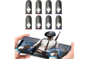 ZHICOM 8 Pcs Gaming Finger Sleeves (4 Red + 4 Blue) - Anti-Sweat & Non-Slip Grip for Mobile Gaming - Enhanced Touchscreen Control for Call of Duty: Mobile, Fortnite & Genshin Impact