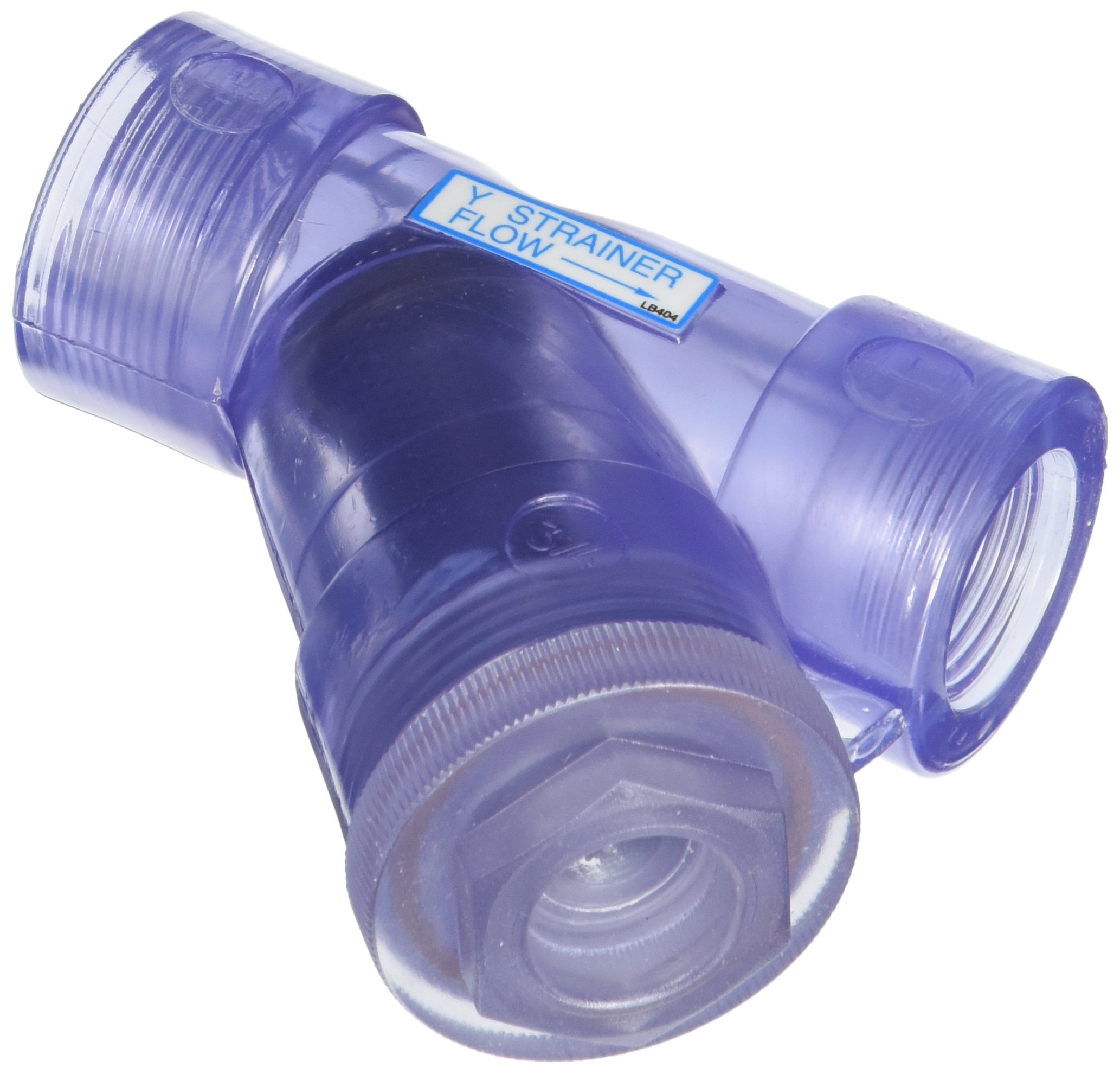 Hayward YS00075T 3/4Inch Threaded Clear PVC YStrainer with FPM Oring
