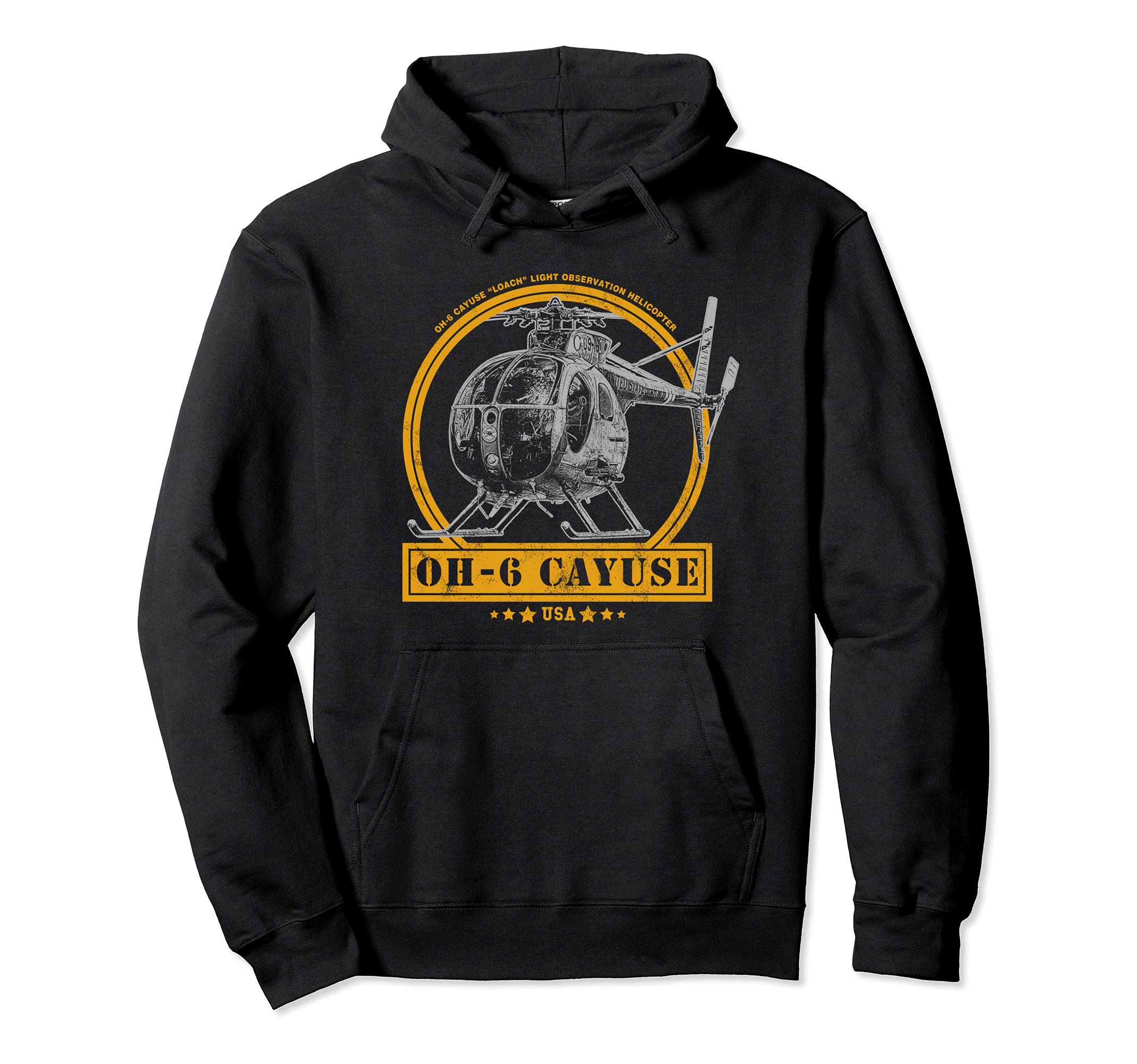 OH-6 "Loach" Cayuse Helicopter Pullover Hoodie