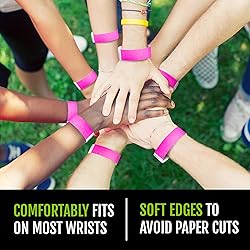 600 WristCo Neon Pink Tyvek Wristbands for Events