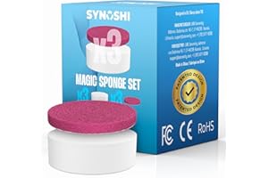 Synoshi PRO Electric Spin Scrubber Magic Melamine Sponge for Bathroom & Shower Cleaning Brush, Kitchen Brush Head For Power S