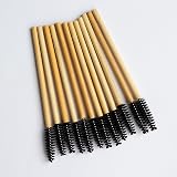 MIKVAR 25PCS Eco Friendly Bamboo Mascara Spoolie Wands for Eyelash Eyebrow view 2