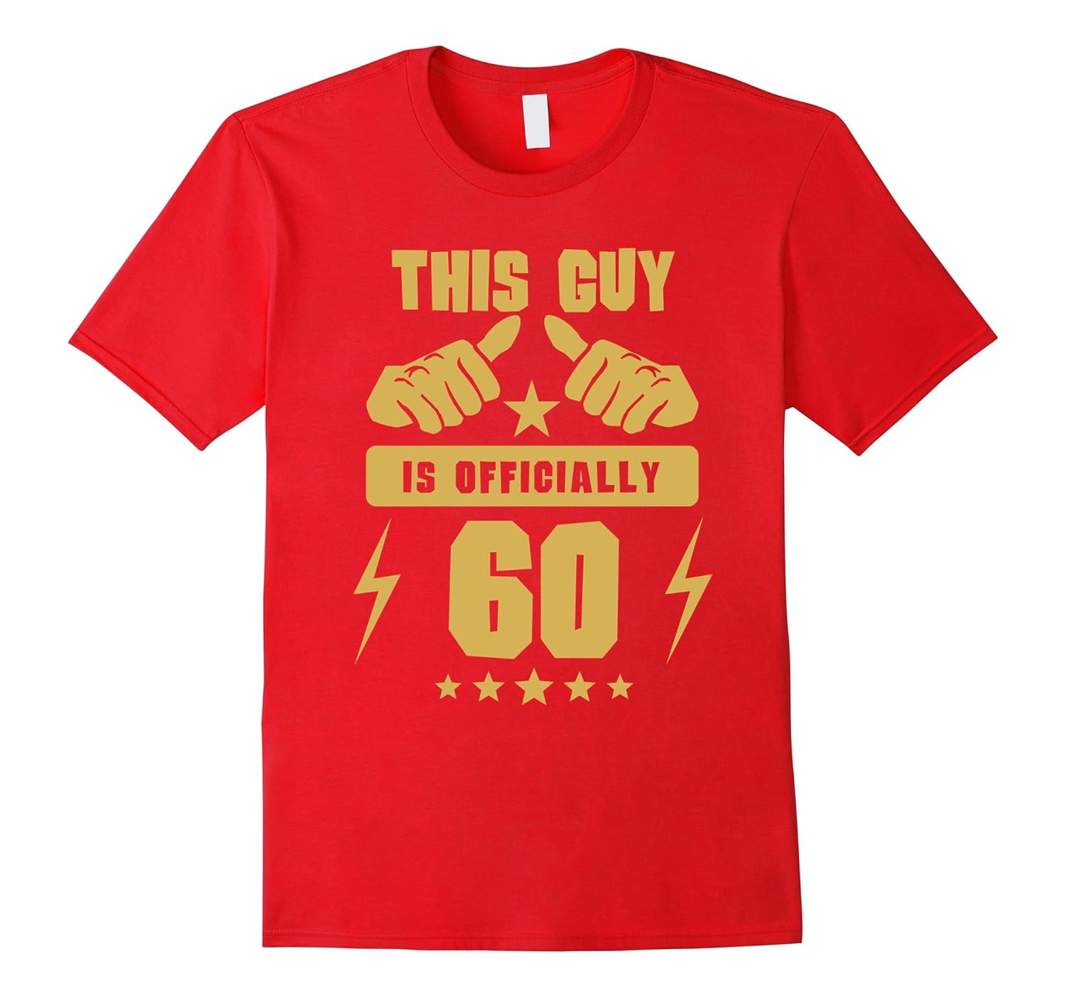 Mens This Guy Is Officially 60 Years Old 60th Birthday T-Shirt-ANZ