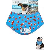 ALL FOR PAWS Cooling Bandana for Dogs, Dog Cooling Neck Wrap, Ice Dog Bandanas for Small Dogs, Cooling Scarf for Dogs, Blue Neck Cooler for Dogs(S,Neck Girth 11.8-14.4")