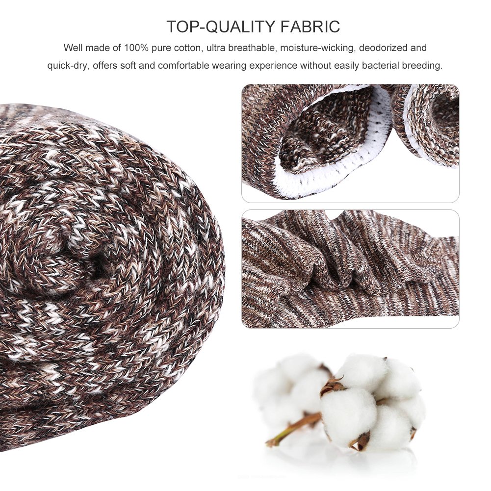 Vbiger 5 Paar Herren Crew Socken Baumwolle Socken Verdickt Thermische Warme Winter Terry Socken