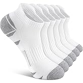 Uporee Low Cut Athletic Ankle Socks - Cushioned, Soft & Breathable, Anti-Blister Tab, 6 Pairs Men & Women