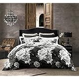 Amazon.com: White and Grey Queen / Full Duvet Cover and 2