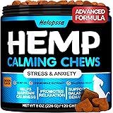 Hemp Calming Chews for Dogs with Anxiety and Stress - Dog Calming Treats - Dog Anxiety Relief - Storms, Barking, Separation -