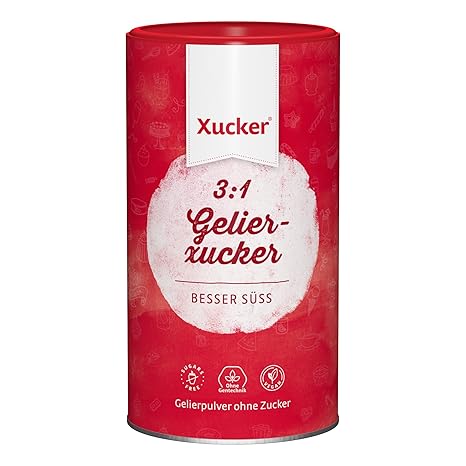 Xucker Gelier Xucker 1kg kalorienreduzierte 3:1 Gelierzucker Alternative - aus Xylit aus Frankreich, zuckerfrei, vegan und gl