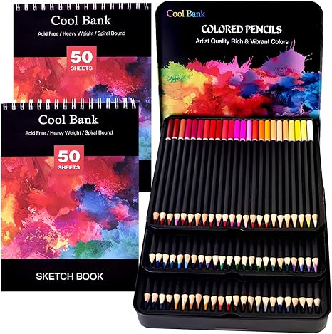 72 Professional Colored Pencils Artist Pencils Set With 2 X 50 Page Drawing Pada4 Premium Artist Soft Series Lead With Vibrant Colors For