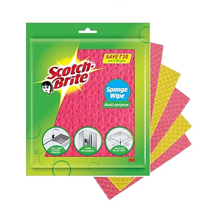Scotch-Brite Sponge Wipe 5 Pcs pack ( Multipurpose)