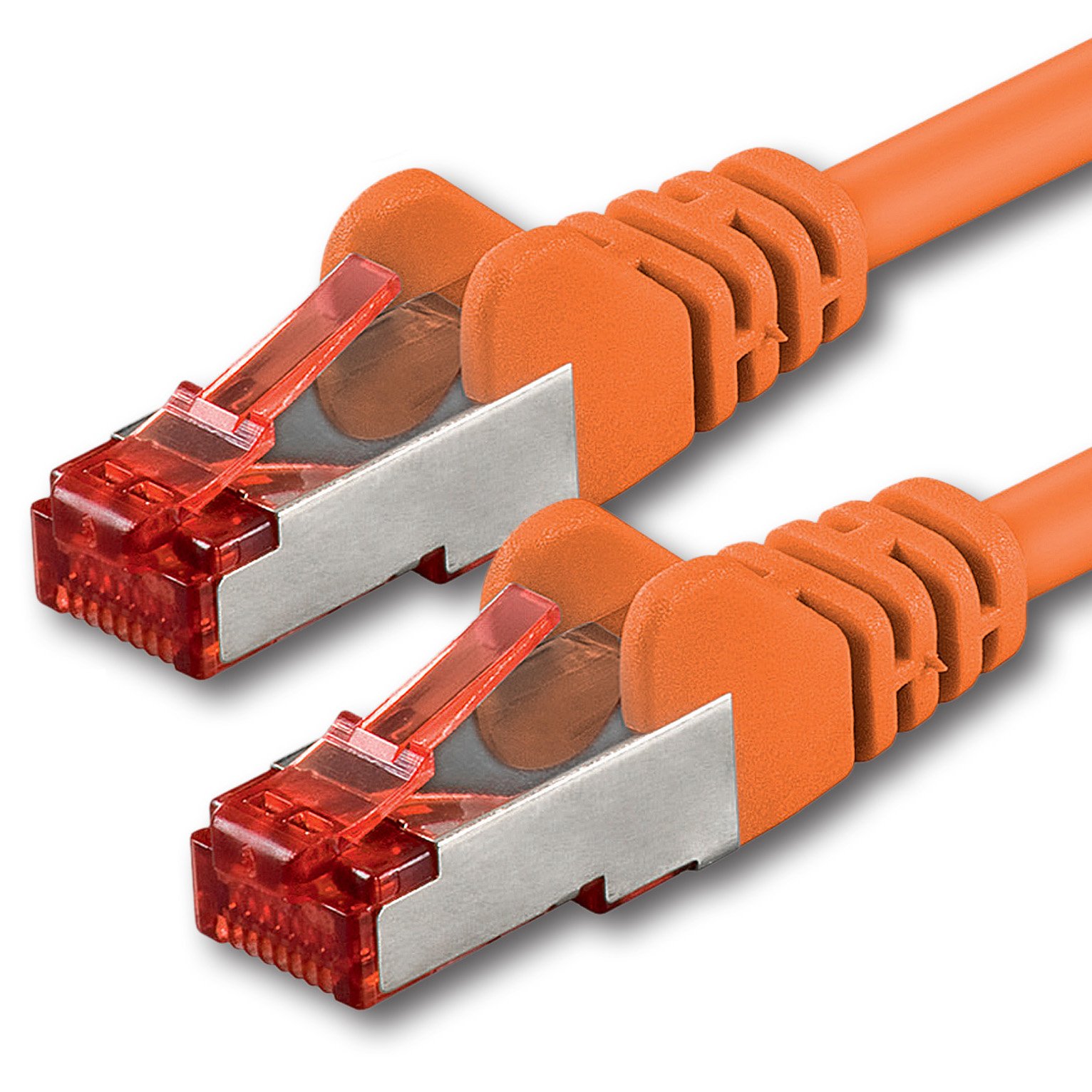 1aTTack.de 1x 50m - Cat 6 network cable patch cable Cat6 RJ45 SFTP - orange — image 1