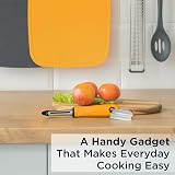 Deiss PRO Swivel Vegetable Peeler Stainless Steel Orange with Non-Slip Grip view 8