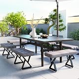 YheenLf Set of 2 Metal Table Legs 41.5 cm Z-Type Heavy Duty Black Industrial view 8
