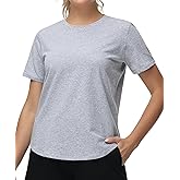 THE GYM PEOPLE Women's Workout Short Sleeve Breathable T-Shirts Athletic Yoga Tee Tops