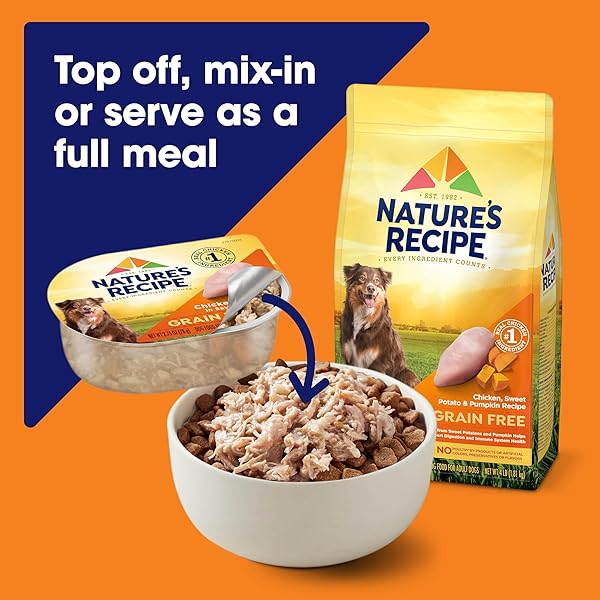 NATURE’S RECIPE WET DOG FOOD, CHICKEN IN BROTH RECIPE, 2.75 OUNCE CUP (PACK OF 12) PACKAGE MAY VARY