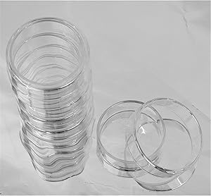 5 Glass Petri Dish 60mm, Tissue Culture Plate, Autoclavable Borosilicate Glass, Pack of 5