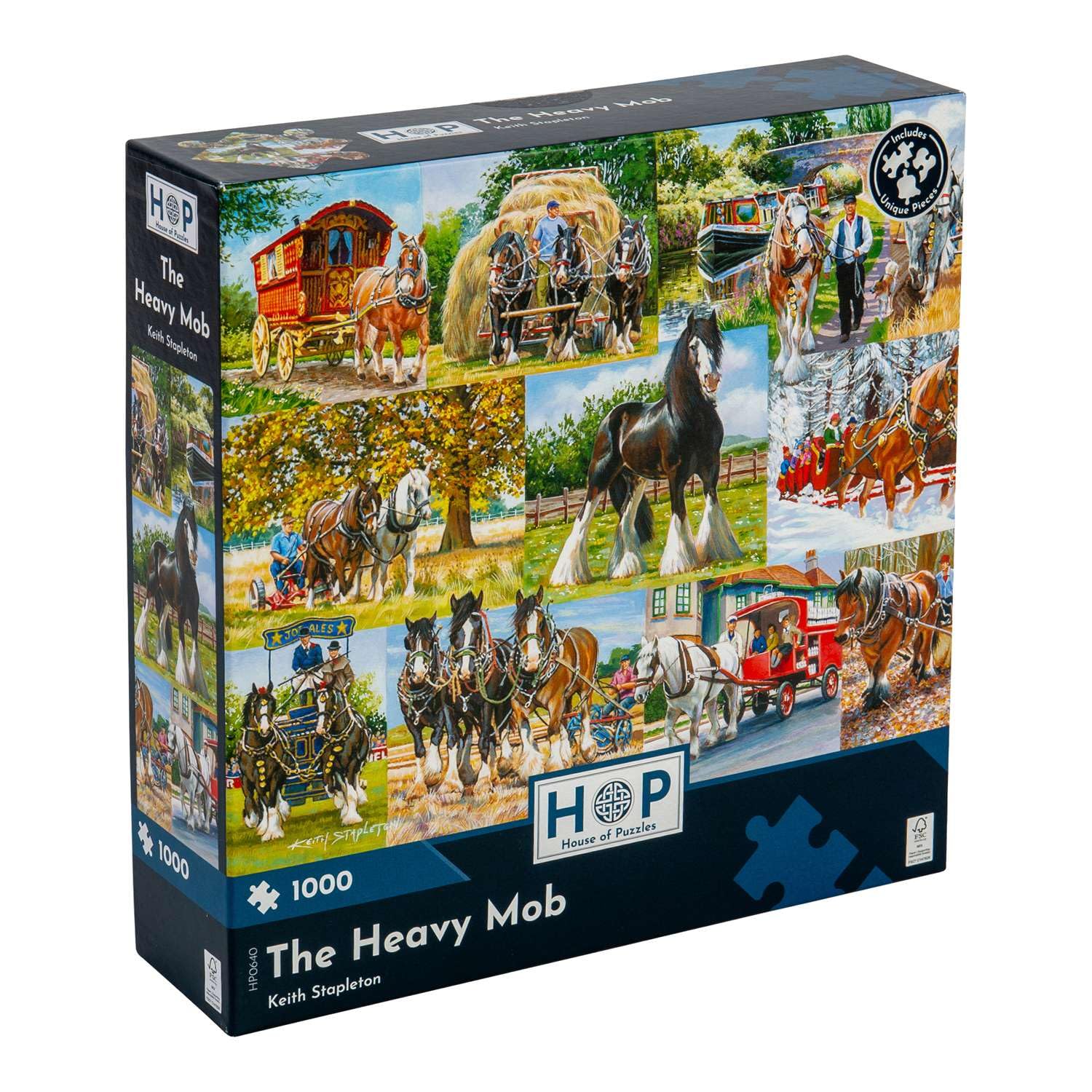 The House of Puzzles - The Heavy Mob Jigsaw - 1000 Piece Jigsaws For Adults, Artist Illustrated, Scenic Landscape, Deluxe Puzzle Gifts