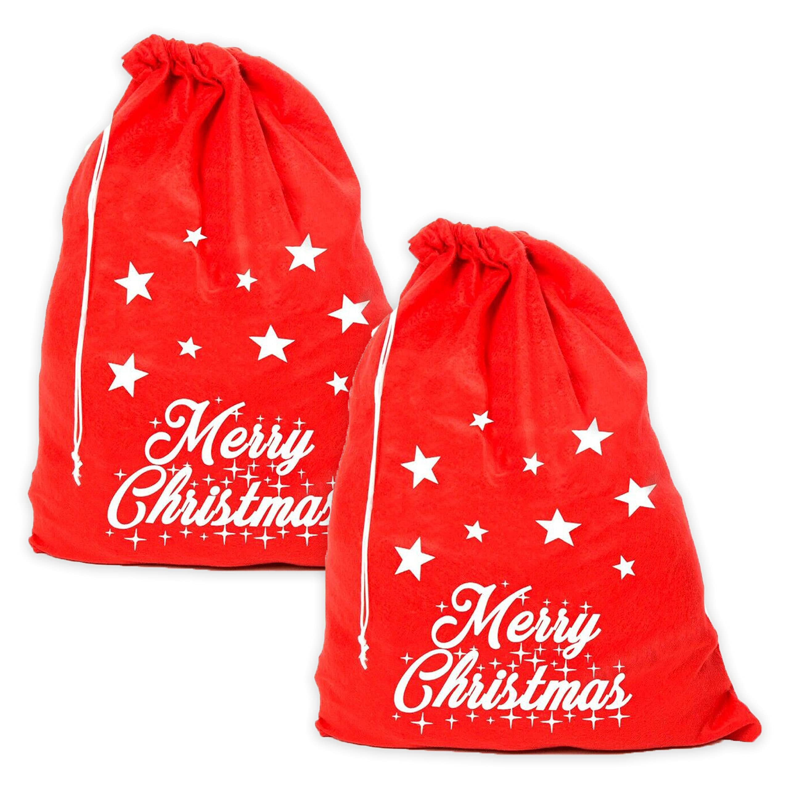 Pack of 24 Mini Xmas Festive Felt Stockings (3 Designs)