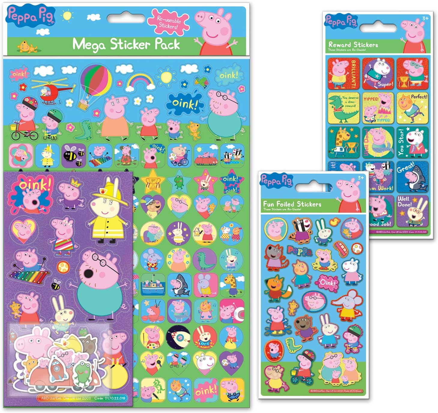 Peppa Pig Mega Sticker Collection, Blue / Pink, 29.7cm x 21cm