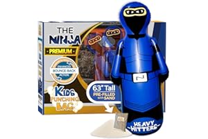 INFLATABLE DUDES Ninja Toy 63 Inches -Kids Punching Bag | Already Filled with Sand| Bop Bag | Inflatable Bopper | Boxing | Ninja Birthday Party | Punching Bag for Kids- (Heavy Hitters Nobi)