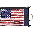Chums Unisex Nylon Surfshort Wallet with Key Ring, American Flag, One-Size, Lightweight