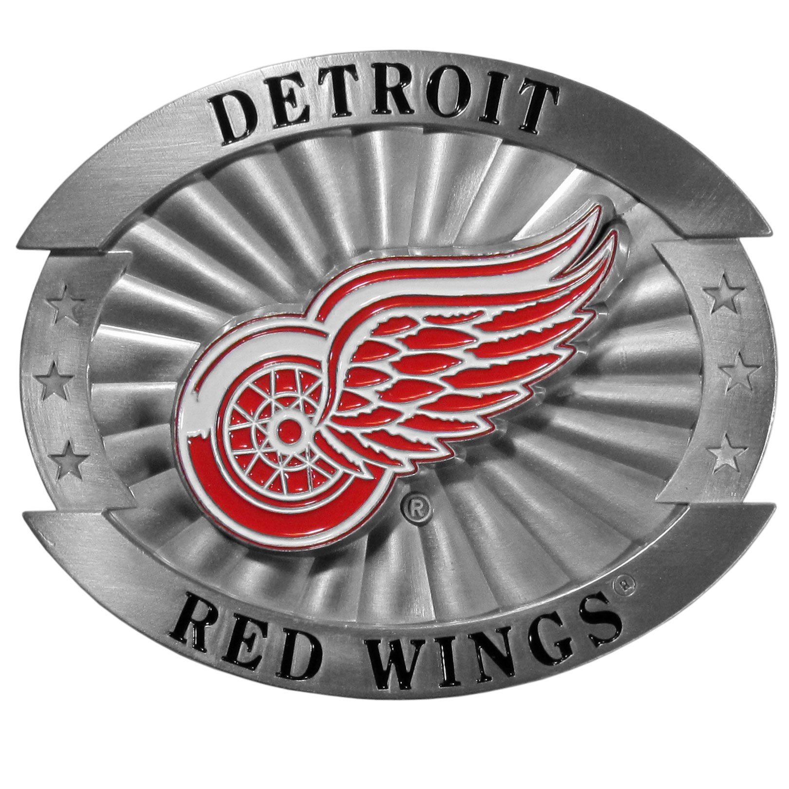 Siskiyou NHL Detroit Red Wings Oversized Belt Buckle, black, Extra Large