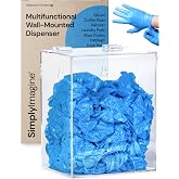 Aphbrada 3-Compartment Sanitation Station – Acrylic Mask & Glove Dispenser, Tabletop Or Wall Mount, Clear