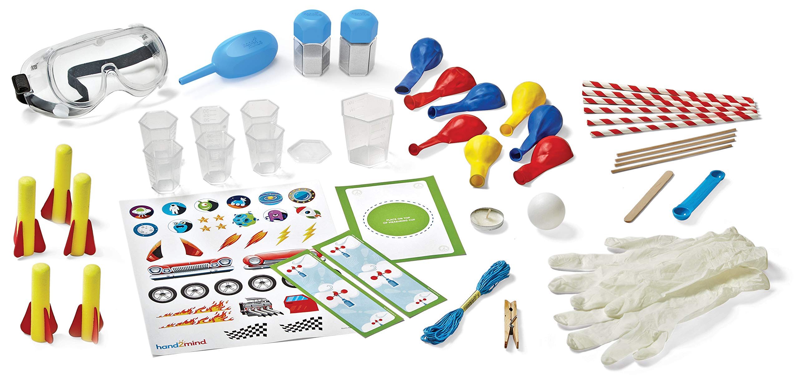 hand2mind Take Flight Science Kit, Toy Rocket Launcher for Kids Ages 8-12, Rocket Kit, Science Kits & Toys, Air Rocket Launcher Kids, 18 Science Experiments, Career & Lab Guide, STEM Toy, Kids Rocket