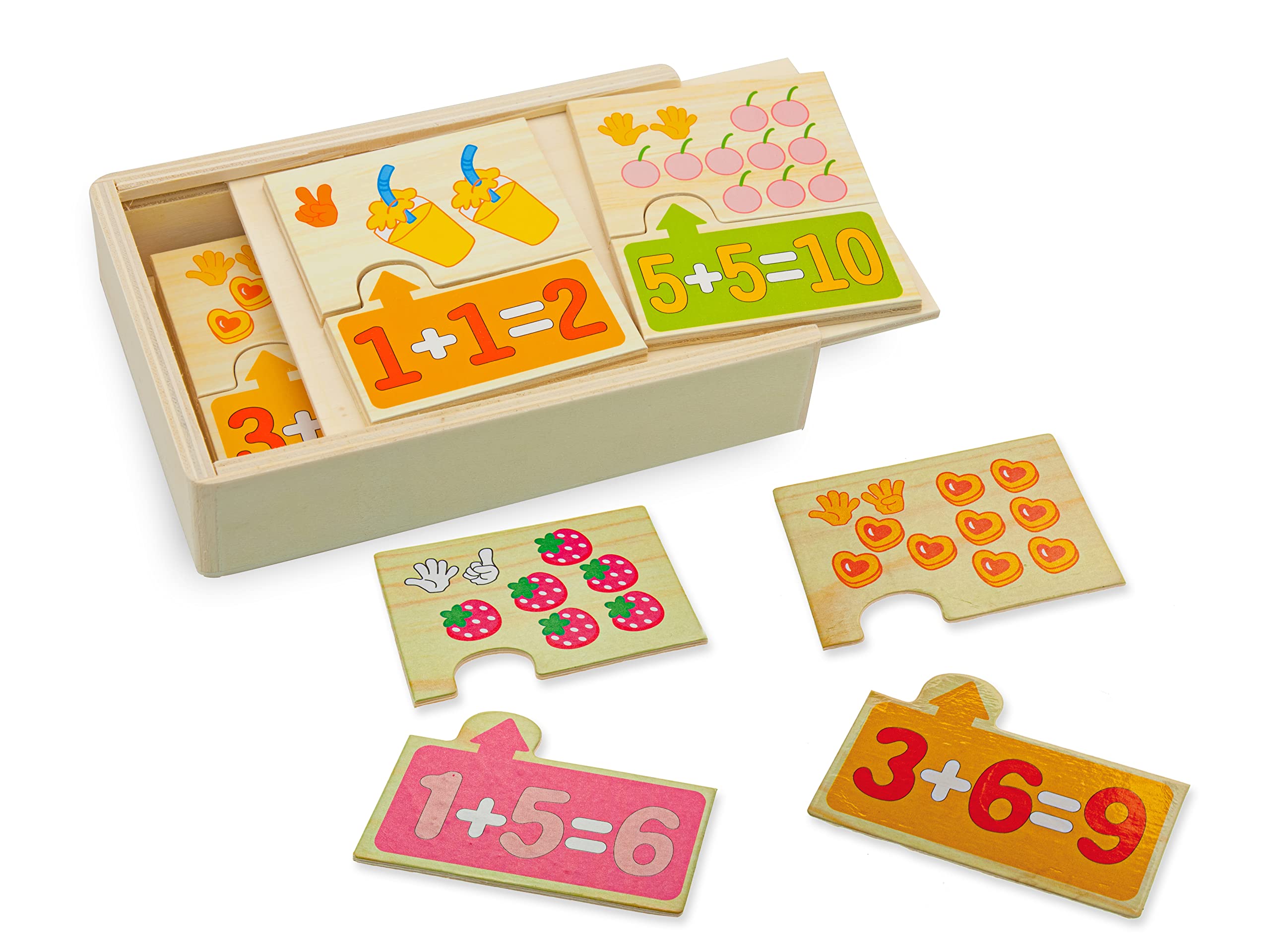 Theorem 40470 – Wooden Puzzle, Learn to Count, Multi-Colour