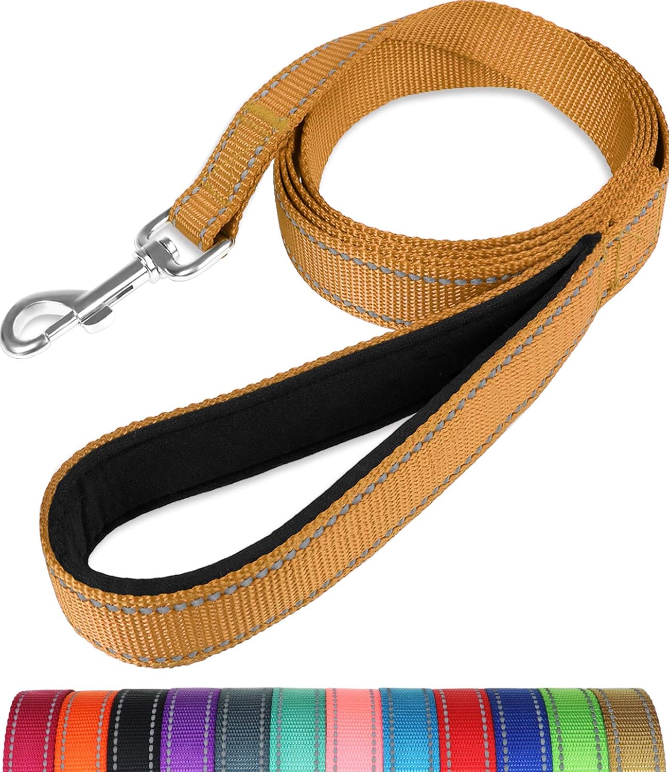 Taglory Dog Leads for Small Medium Dogs, Tan, 180x2.0 cm (Pack of 1)