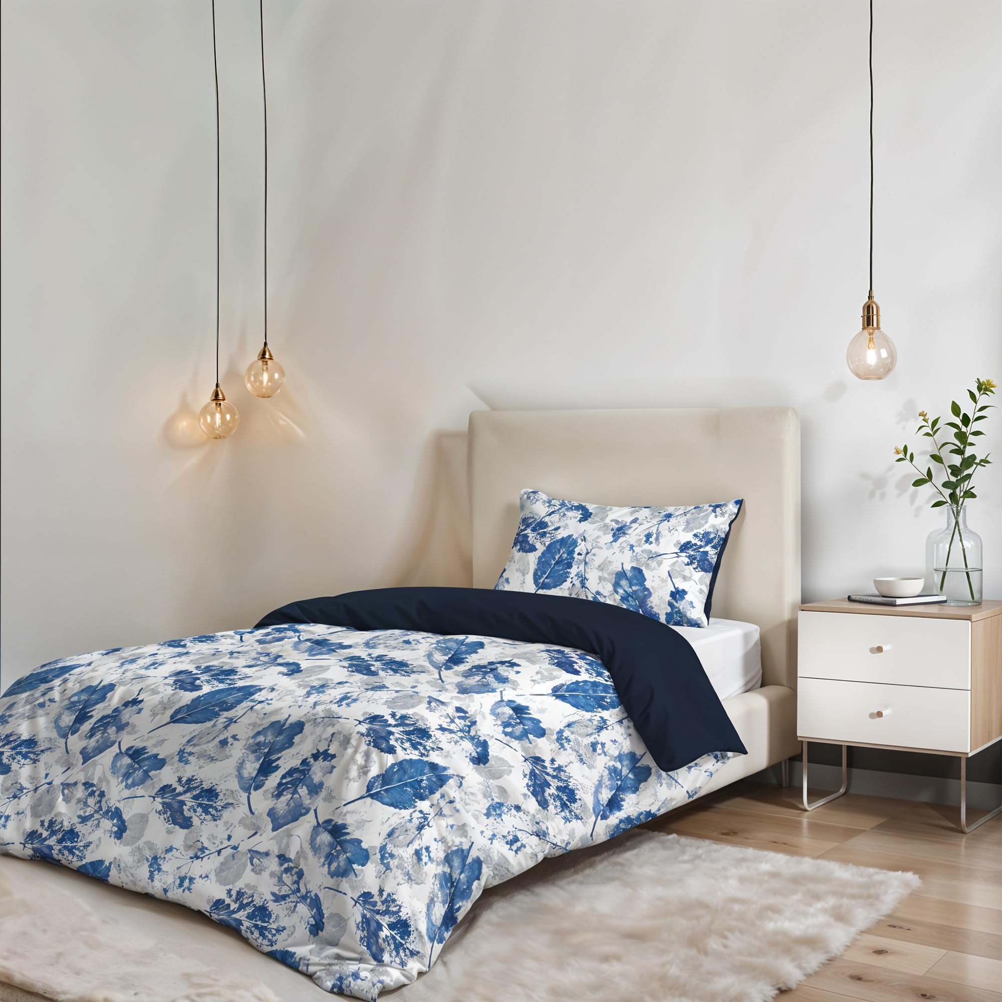 Italian Bed Linen Fantasy Duvet Cover Set, Foglie, 1P, Single