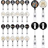 Geelin 24 Pcs Social Worker Gifts Badge Reel Holder Retractable with ID Clip Social Worker Month Appreciation Gifts Must Haves for Bsw MSW DSW Lcsw Coworker Volunteer Office Supplies